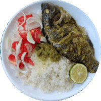 ACHEKE WITH GRILLED TILAPIA