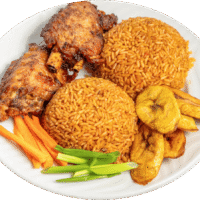 JOLLOF RICE WITH FISH/ GOAT/BEEF/ CHICKEN