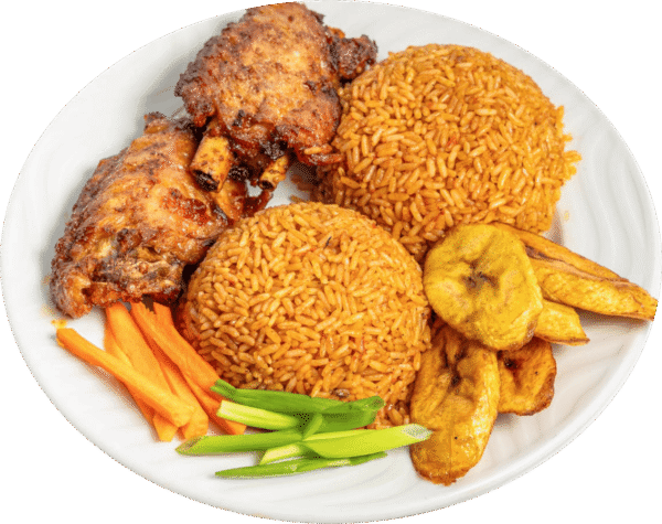 JOLLOF RICE WITH FISH/ GOAT/BEEF/ CHICKEN