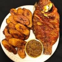 FRIED PLANTAIN WITH GRILLED TILAPIA